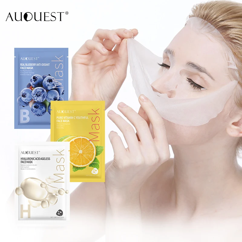 AUQUEST маска для лица Гиалуроновая кислота эссенция Витамин C против морщин