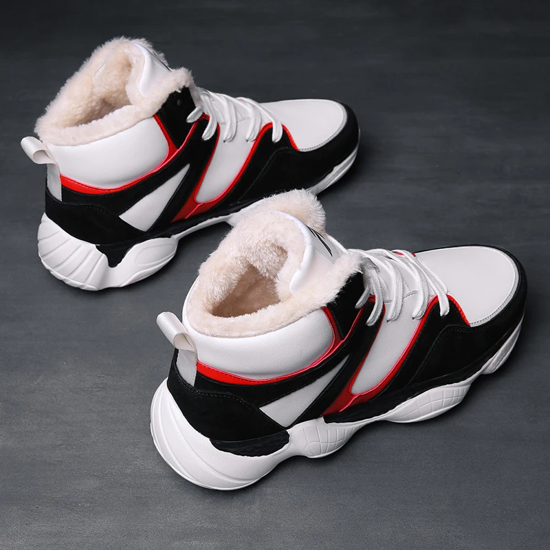 Men Boots Men Winter Super Warm Snow Boots Fur Plush High Top Ankle Boots Waterproof Sneakers Work Shoes Men Botas krasovki