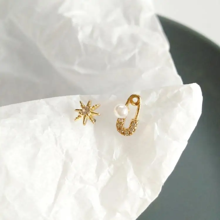 Новый панк рок короткий стиль маленький золотого цвета безопасная булавка Форма