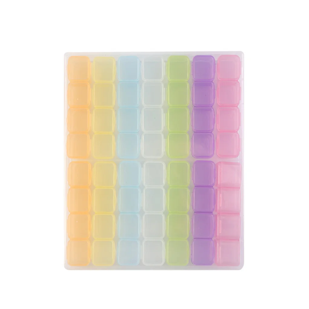 

Jewelry Box Plastic Beads Container 56/28 Grids Earring Necklace Jewelry Accessory Organizer Diamond Painting Box for Home Store