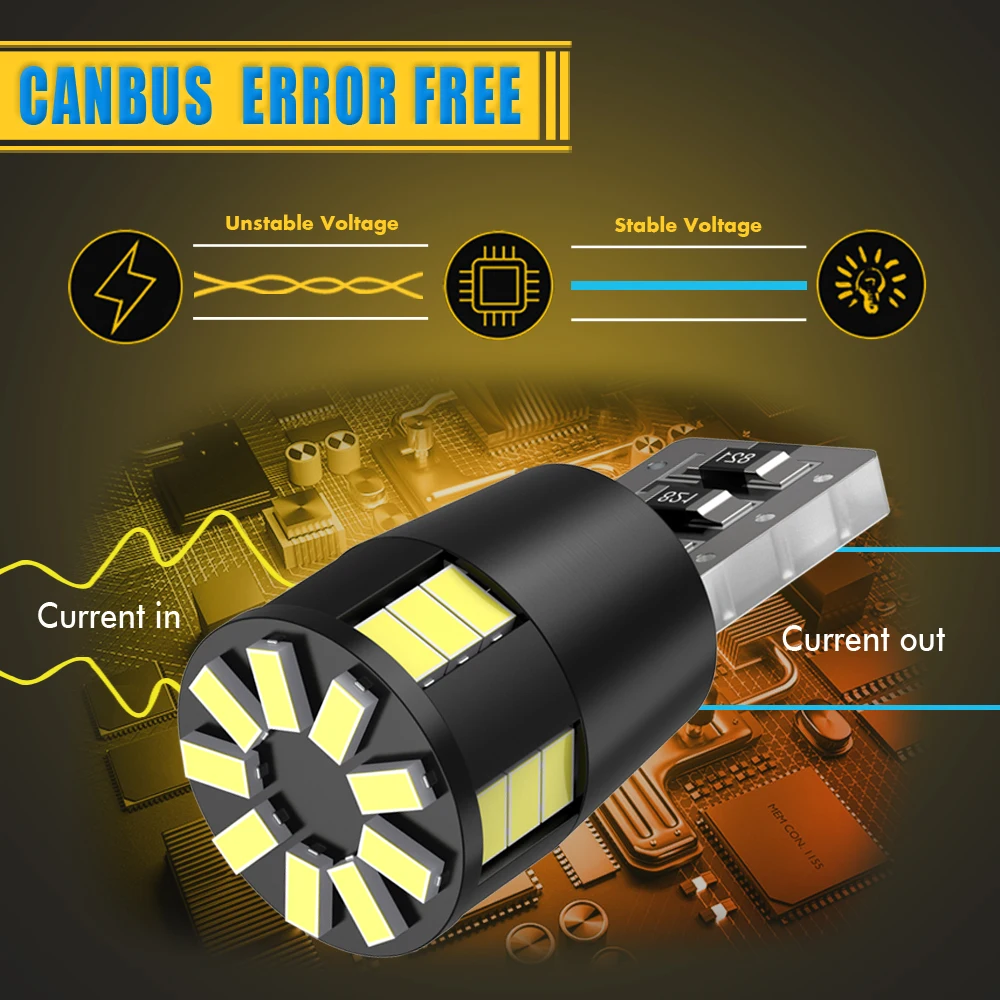 4X T10 W5W светодиодный светильник Canbus для автомобильной очистки парковочные лампы