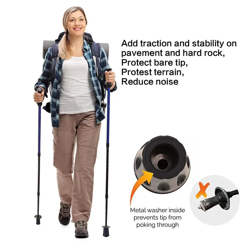 12 шт./лот уличные походные палки для треккинга колпачок сменный конец трость