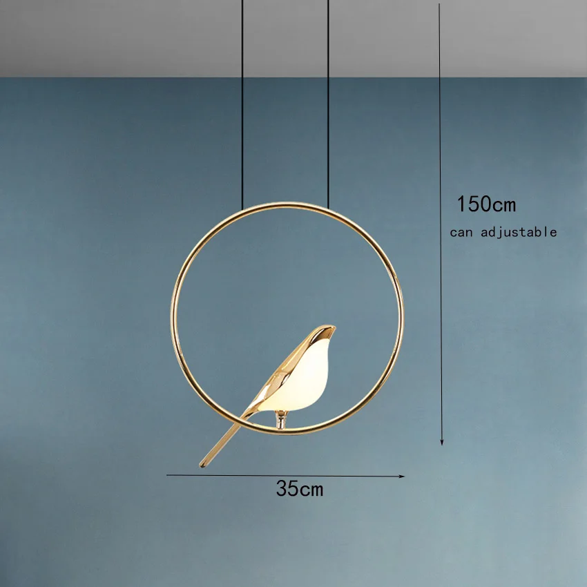 

Golden Bird led chandelier Nordic modern design chandelier bedroom kitchen restaurant luxury home decoration device