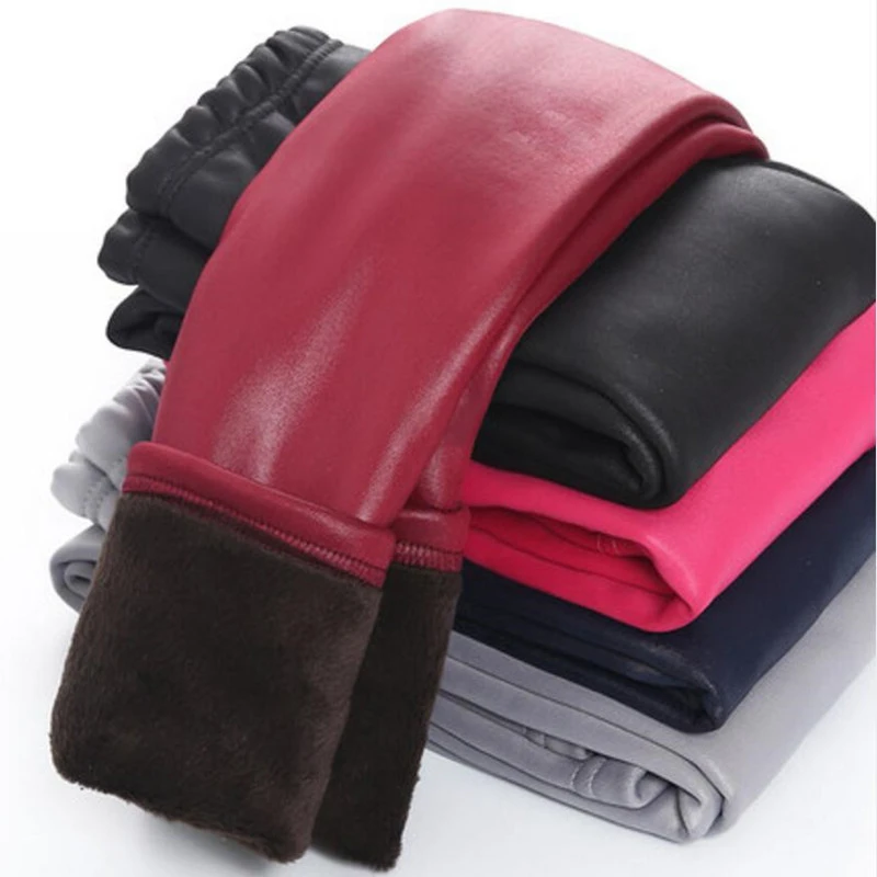 Новинка леггинсы для маленьких девочек зимние детские плотные бархатные брюки