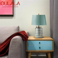 oulala luxury table lamp contemporary led ceramic decorative pattern desk light luxury for home bed room