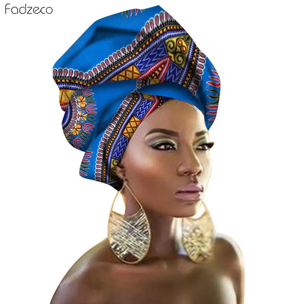 Fadzeco Dashiki Женская африканская повязка на голову традиционная Мода с принтом воска