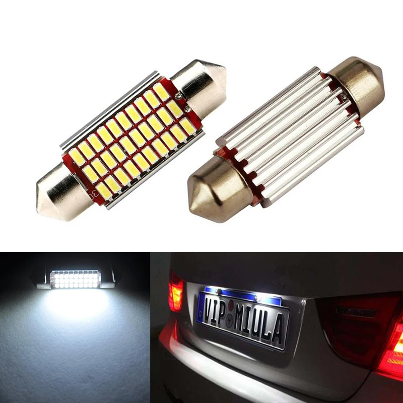 2x светодиодный 36 мм Белые CANbus C5W лампы 3014SMD Внутреннее освещение подсветка