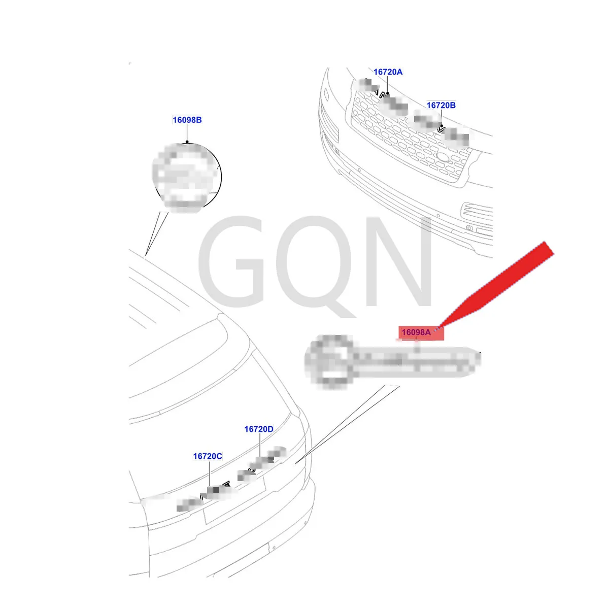 

Body trim 2013-lan dro ver ran ger ov er fender trim strip dustproof strip indicator strip police badge bottom plate