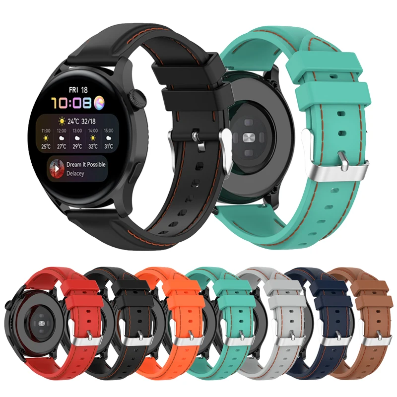 

22mm Silicone Strap For Huawei Watch 3 Pro Bracelet band Wrist Strap for huawei watch 3 / GT 2 Pro / GT 46mm 42mm Accessories