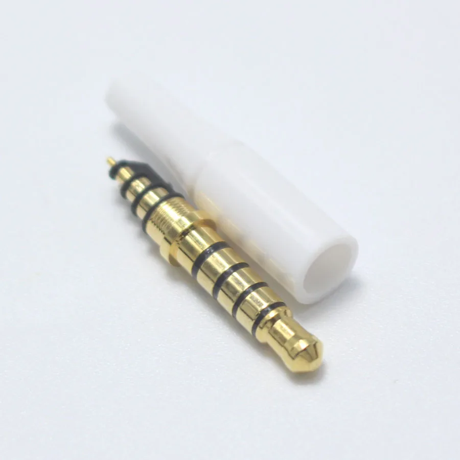4 шт. 3 5 мм 3-полюсный 4-полюсный 5-полюсный стерео штекер 2 в 1 позолоченный микрофон