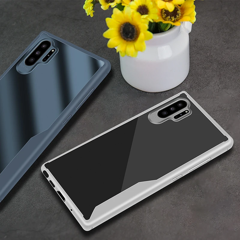 Роскошные Чехлы для samsung Galaxy note 10pro ударное падение прозрачный бизнес Note10 S9 S9Plus и