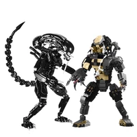 alien vs predators robot war model yautja building blocks bricks sets construction high tech bricks educational toys children