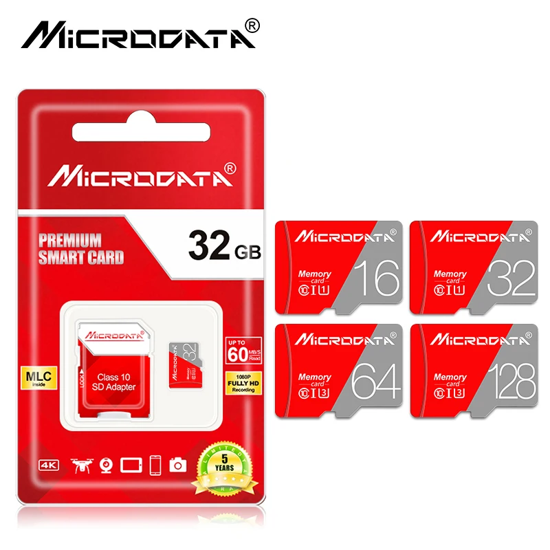 Красная micro sd карта 16 ГБ 32 ГБ 64 ГБ 128 Гб microsd SDXC/SDHC класс 10 карта памяти cartao de memoria лучший подарок