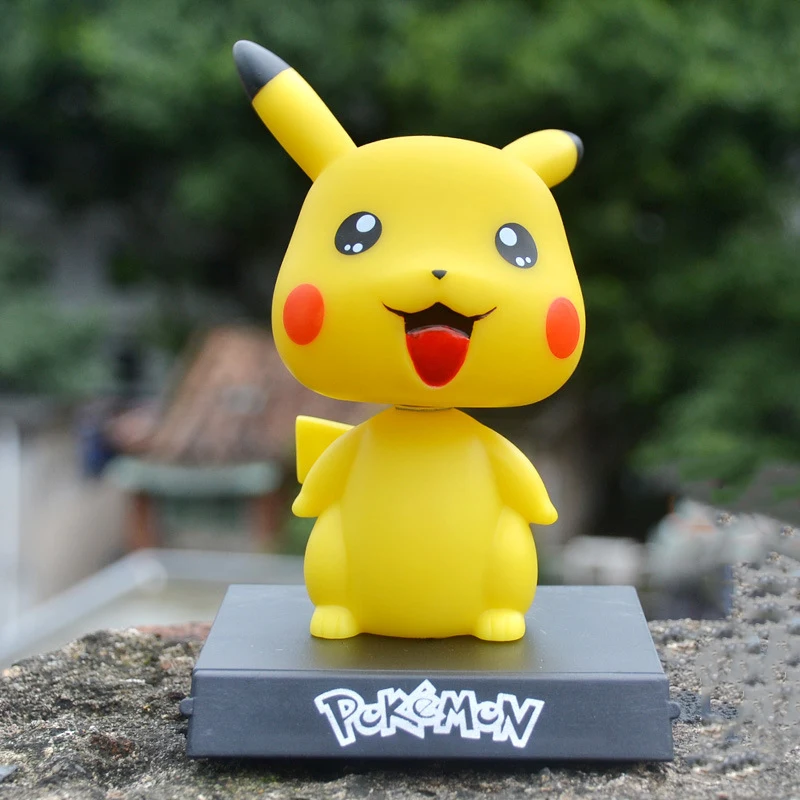 Белоснежный Японский стиль, милые игрушки Lawaii Pikachu с подвижной головой, кукла, украшение автомобиля, аксессуары для украшения дома, Современная фея, миниатюрная Статуэтка - Цвет: Белоснежный