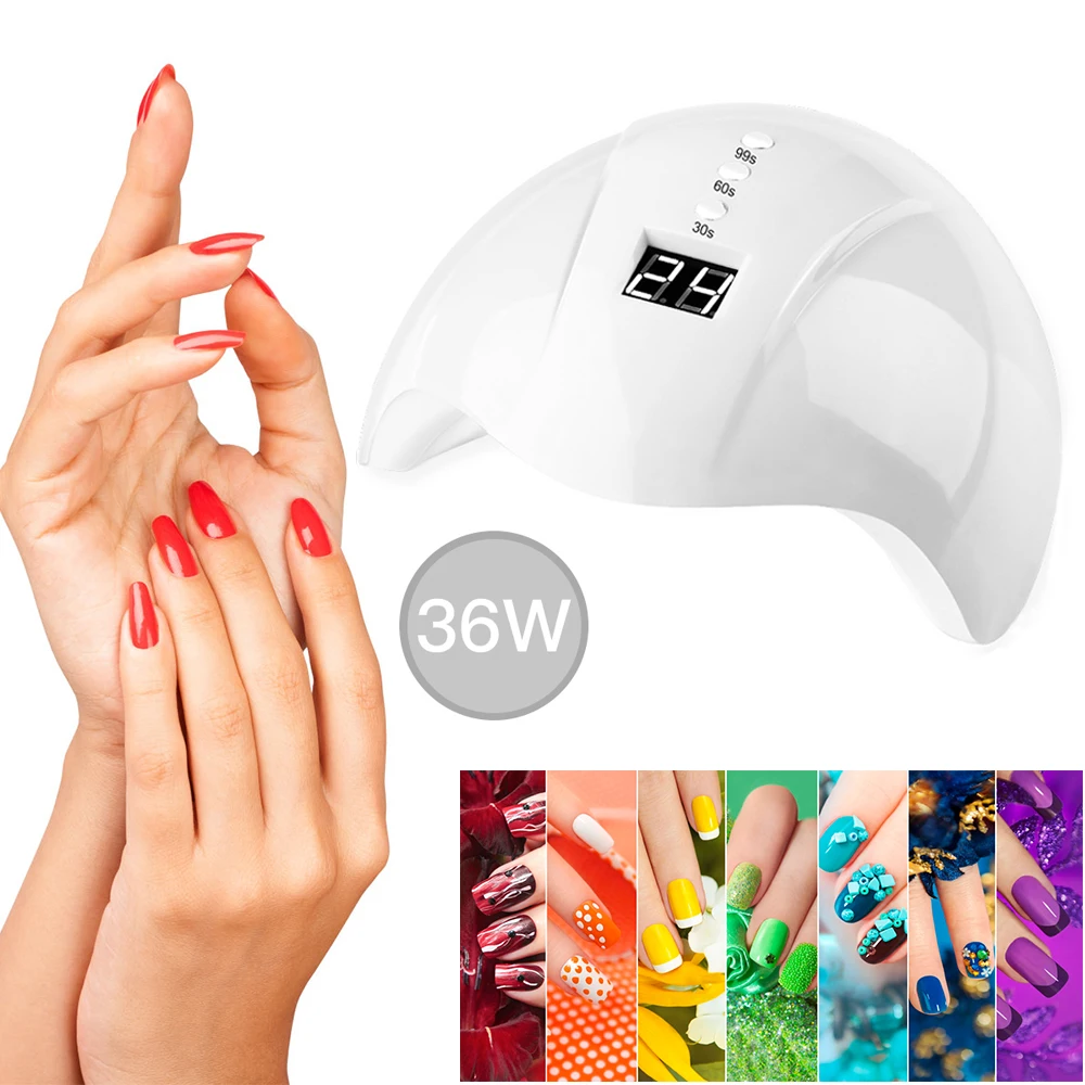 Новый USB устройство для фототерапии ногтей 36 Вт умный светодиодный