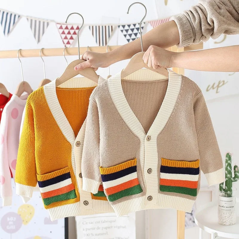 Детская весенняя одежда хлопковый свитер новинка 2019 детский вязаный для