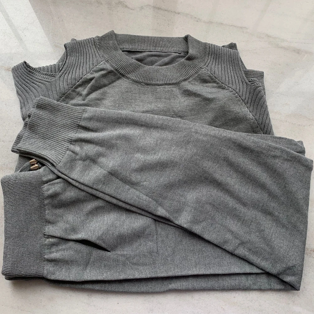 2019 новый осенне зимний трикотажный спортивный костюм свитера с круглым вырезом