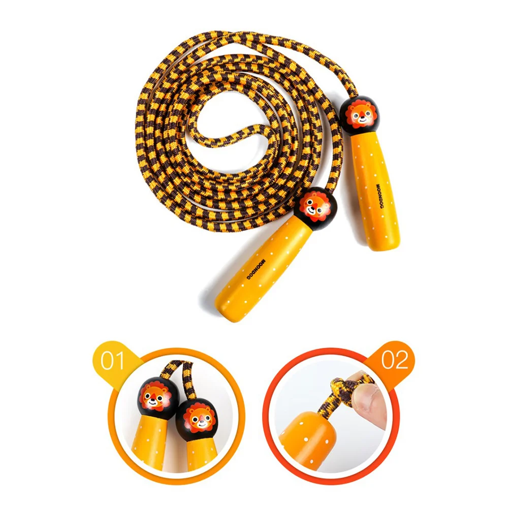 

Children Sports Skipping Rope Jump Rope with Wood Handle Early Education Kid Fitness Equipment for Training Practice Jump (