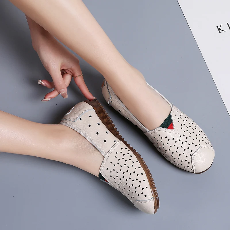 Новинка 2020 удобные женские балетки Повседневные слипоны офисные лоферы кожаные