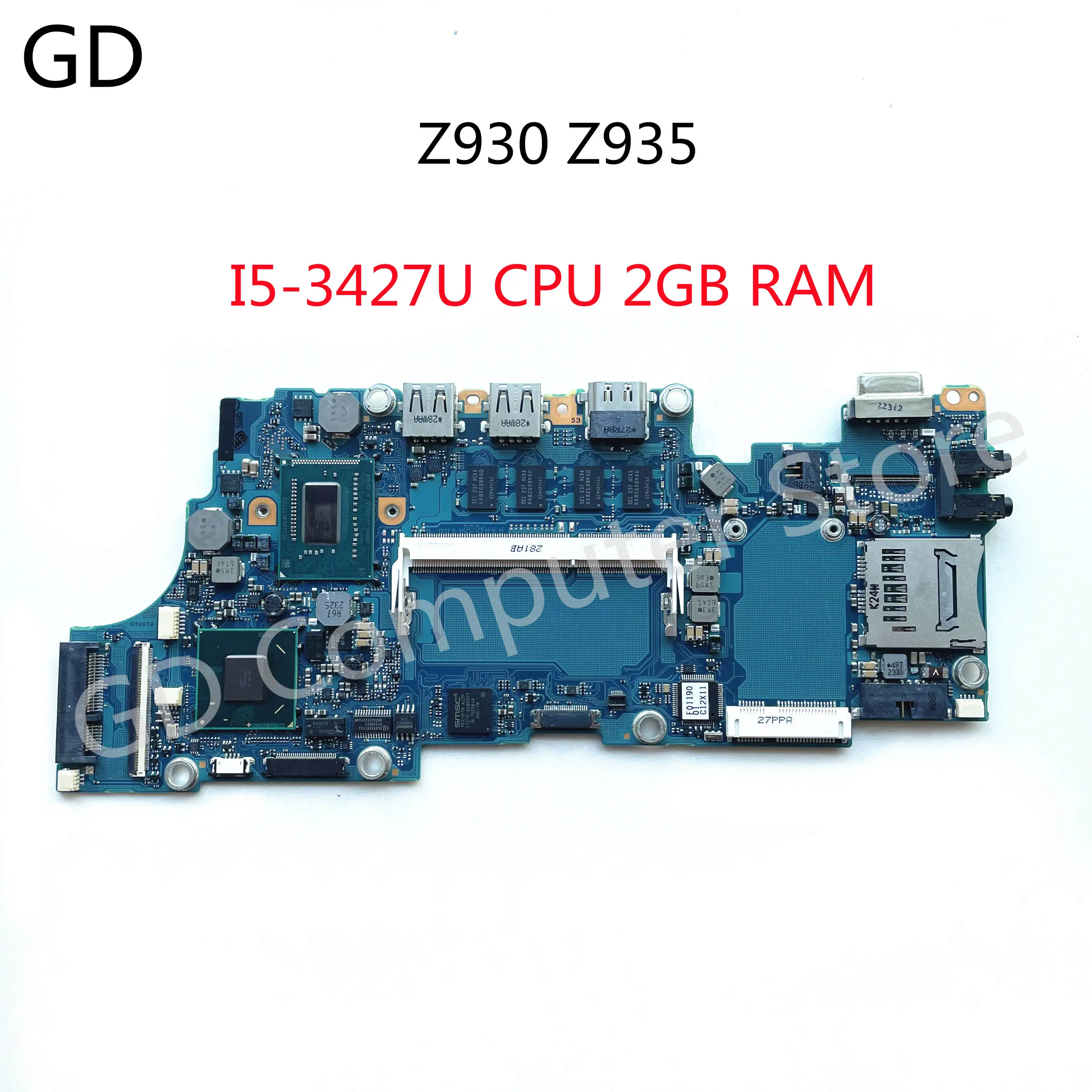 GD для Toshiba Z930 Z935 13 3 &quotматеринская плата ноутбука с процессором SR0N7 I5-3427U 2 Гб ОЗУ QM77