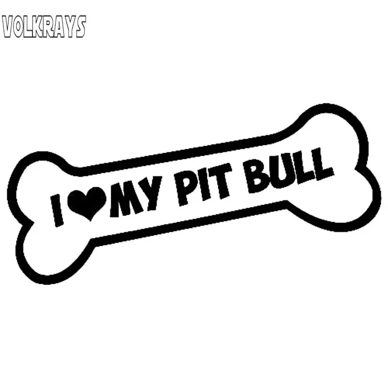 Volkrays креативные автомобильные стикеры собачья кость I Love My Pit Bull аксессуары