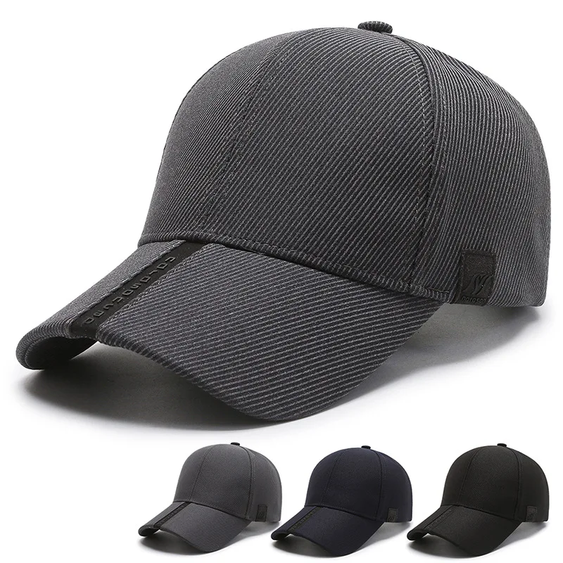 Hat Men's Summer Baseball Cap Outdoor Sun Hat Sunscreen Adjustable Cottonspring and Autumn Men's Casual Breathable Peaked Cap