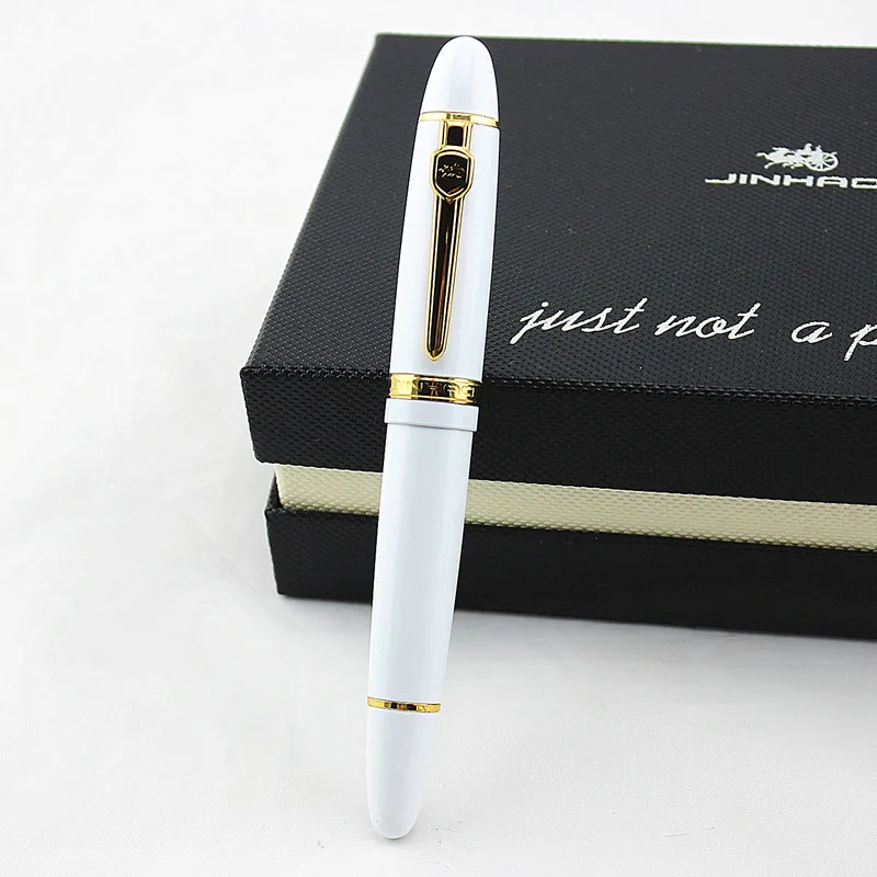 Jinhao Шариковая ручка оранжевая ручка с серебряной клипсой материал Эсколар шариковая ручка Caneta Роскошные школьные канцелярские принадлежности