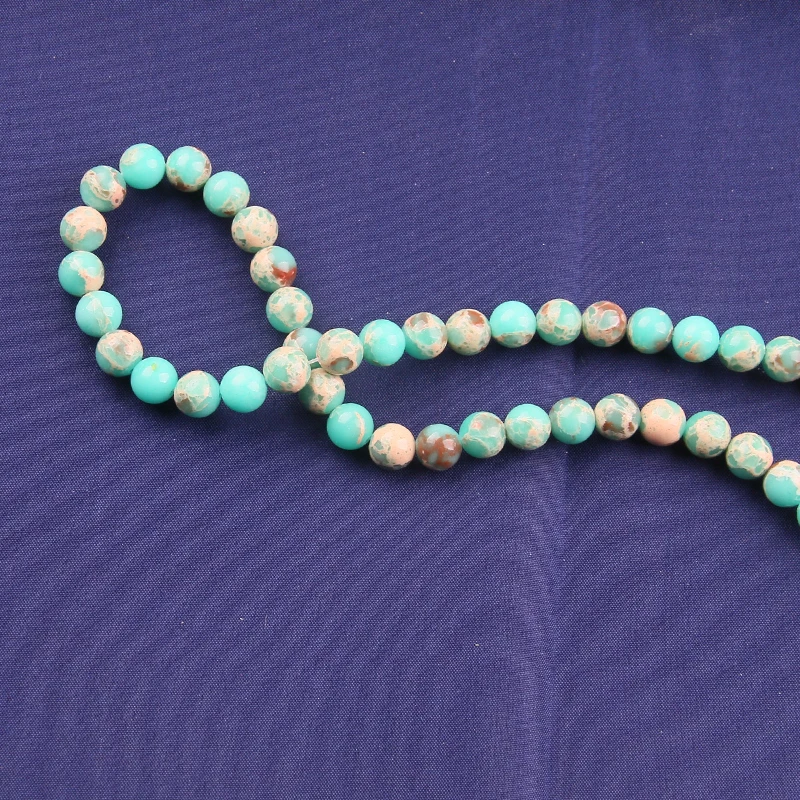 

6/8/10mm Green Leopard Round Loose Spacer Beads for Jewelry Making DIY Accessories