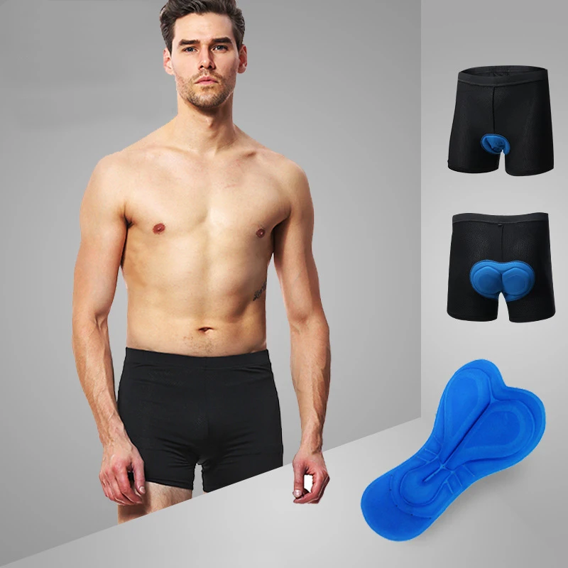 

Mens Padded Mountain Bike Shorts 3D Sponge Cushion Breathable Cycling Underwear Wide Waistband Half Pants for Most Bike FK88