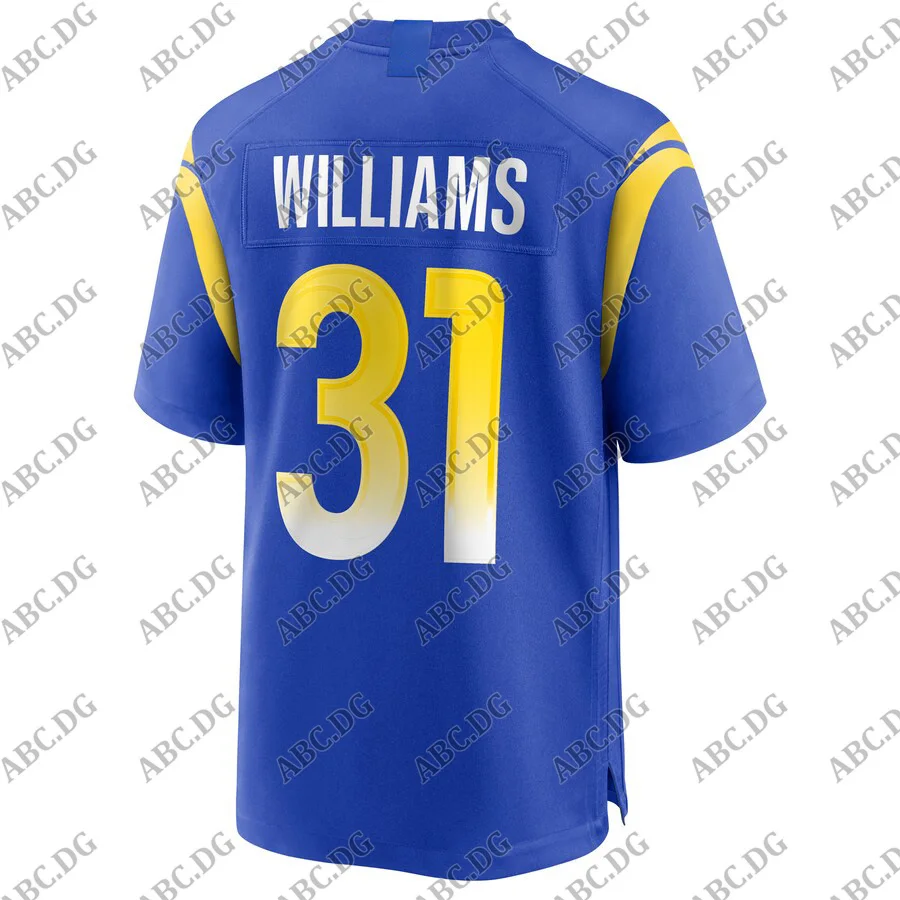 

Customized Stitch American Football Jersey Men Women Kid Youth Los Angeles Darious Williams Royal Game Jersey