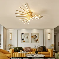 jmzm modern led chandelier living room bedroom home hall ceiling lamp geometric shape creative strip dining room chandelier