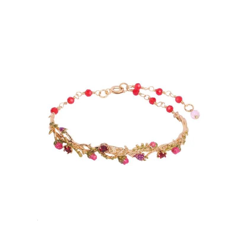 

New European and American Fashion Magical Plant Series Bracelet Raspberry Flower Vine Flower Bangle jewelry Female Accessories