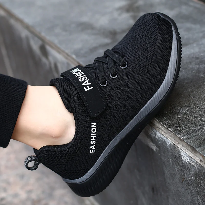 

Kids Fashion Sneakers for Boys Girls Mesh Tennis Shoes Breathable Sport Running Sneakers Lightweight Black Children Casual Shoes