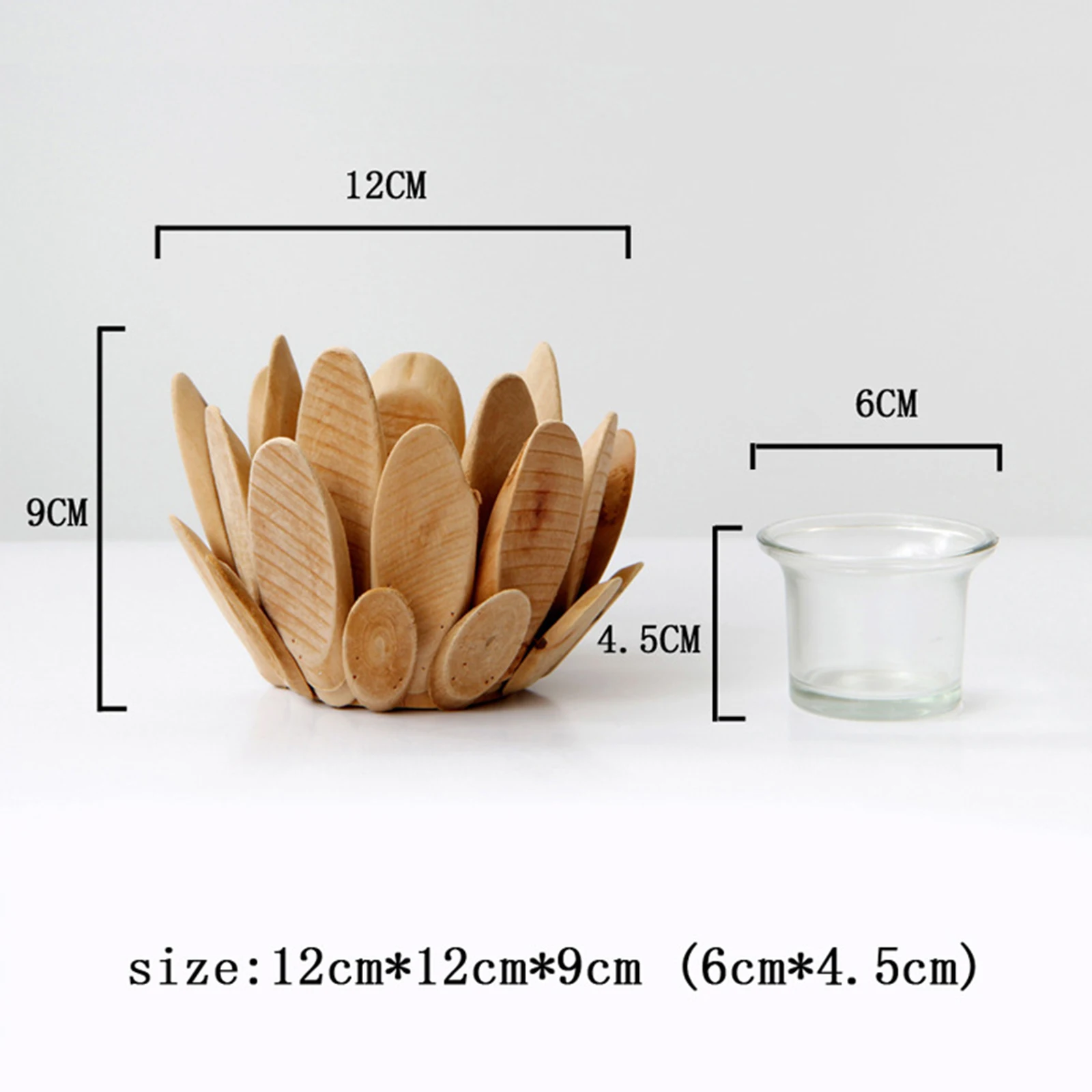Подсвечник со стеклянной чашкой в виде цветка лотоса подсвечник для