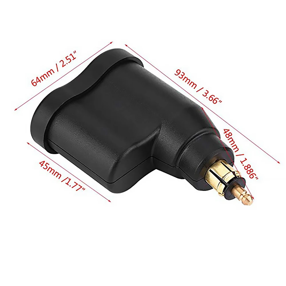 

Car Charger Lighter Socket Motorcycle Lighter Dual USB Socket Charger Durable Sturdy PVC Multifunction Motorcycle Power Adapter
