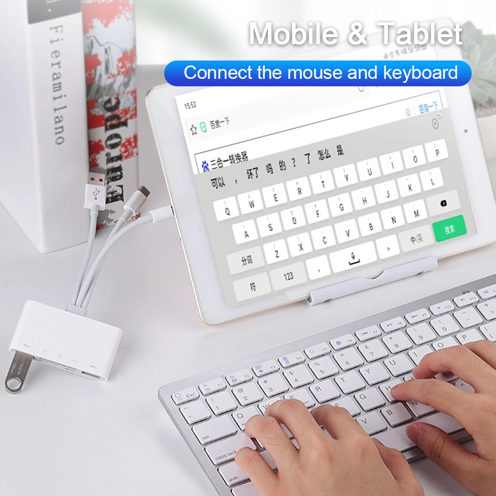 USB хаб 5 в 1 для iPhone Android планшетов SD/TF карт|Кабели мобильных телефонов| |