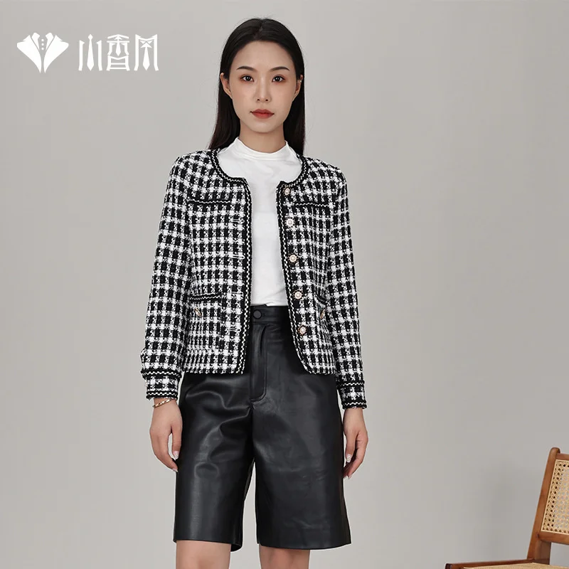 

Xiaoxiangfeng 2021 new autumn and winter small suit fashion French celebrity temperament short coat top small women's wear