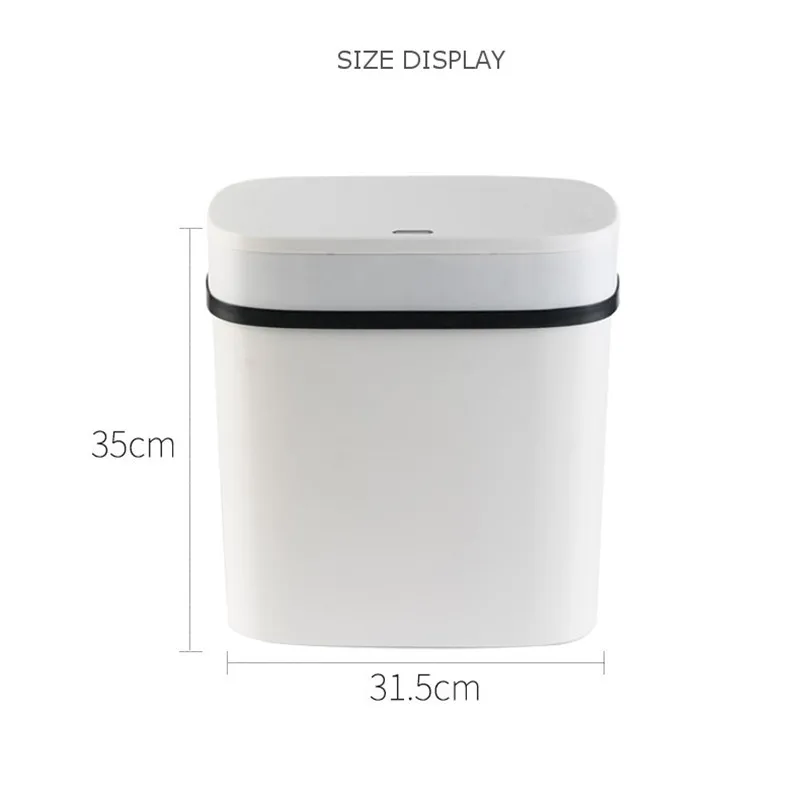 

Household Intelligent Sensor Trash Can Toilet Automatic Cover Narrow Garbage Paper Basket Smart Electric Waste Bins Dustbin