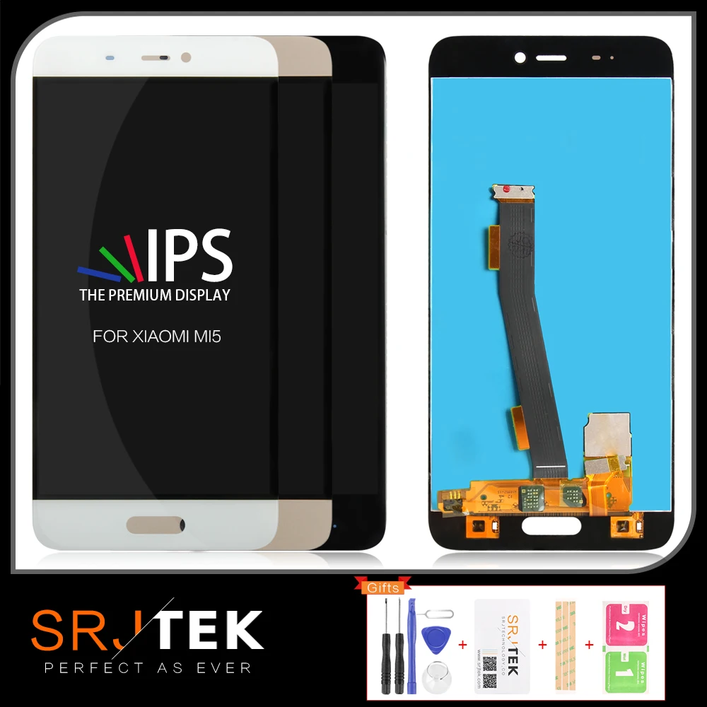 Srjtek LCD для Xiaomi Mi5 Mi 5 дисплей дигитайзер экран сенсорная панель стекло сенсор в