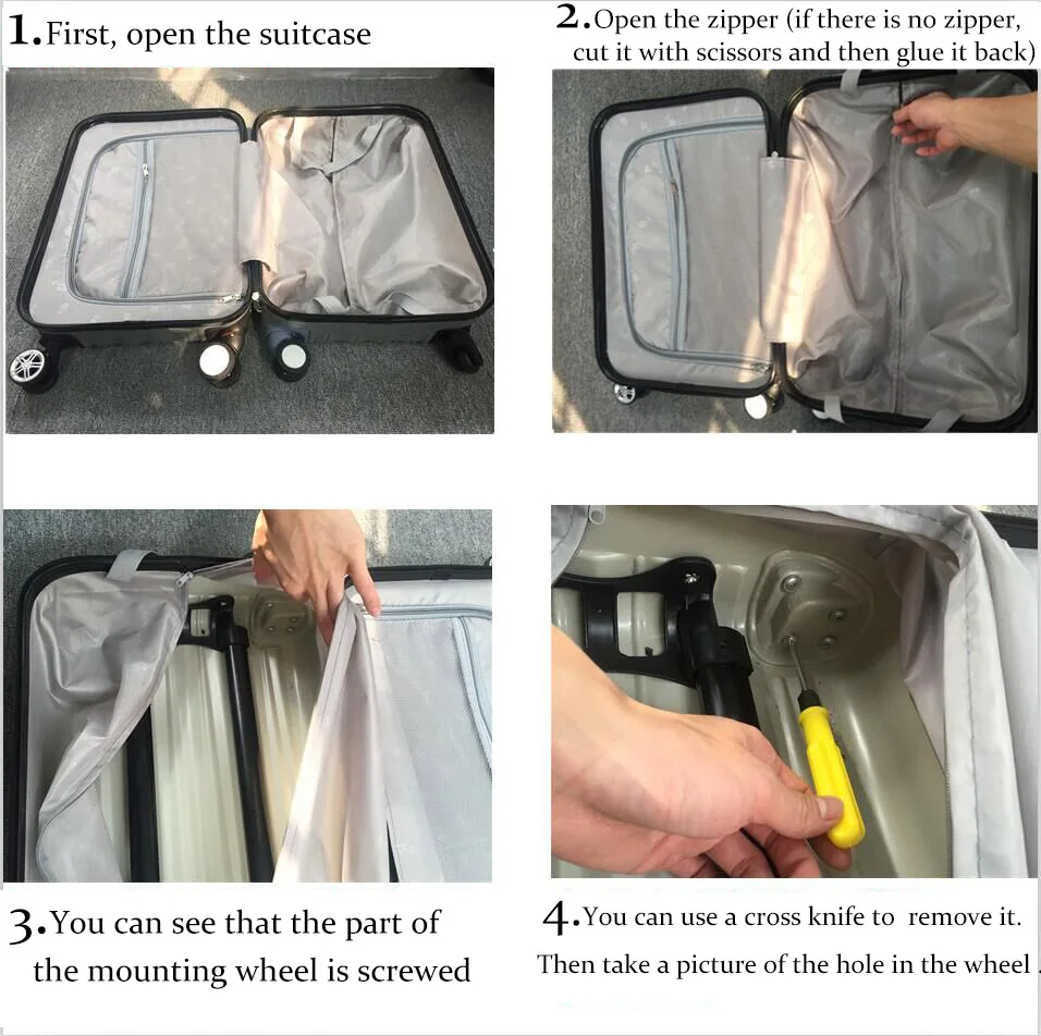 Luggage wheel suitcase luggage rolling  accessories  replacement   password box  travel  case part pull rod box  fixed wheel