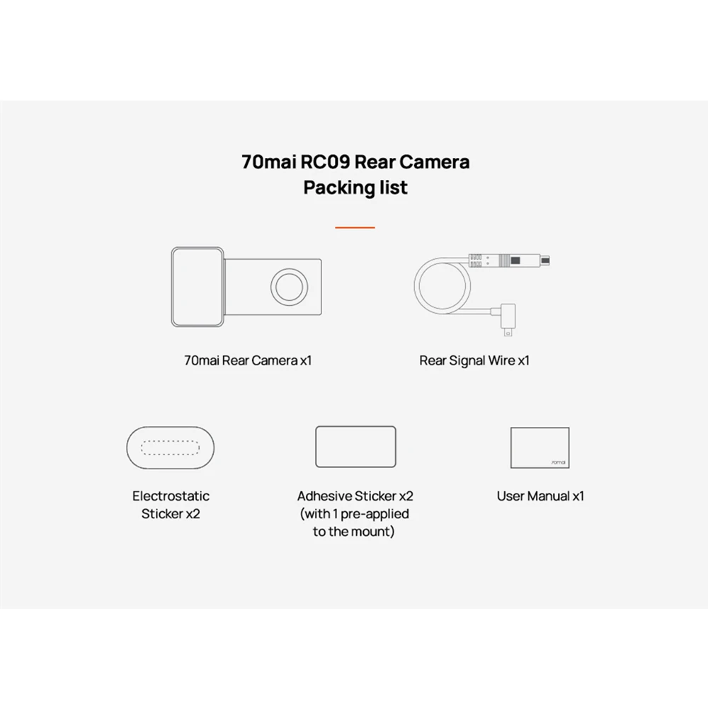 Видеорегистратор 70mai RC09 1080P 24-часовой режим парковки Wi-Fi управление через