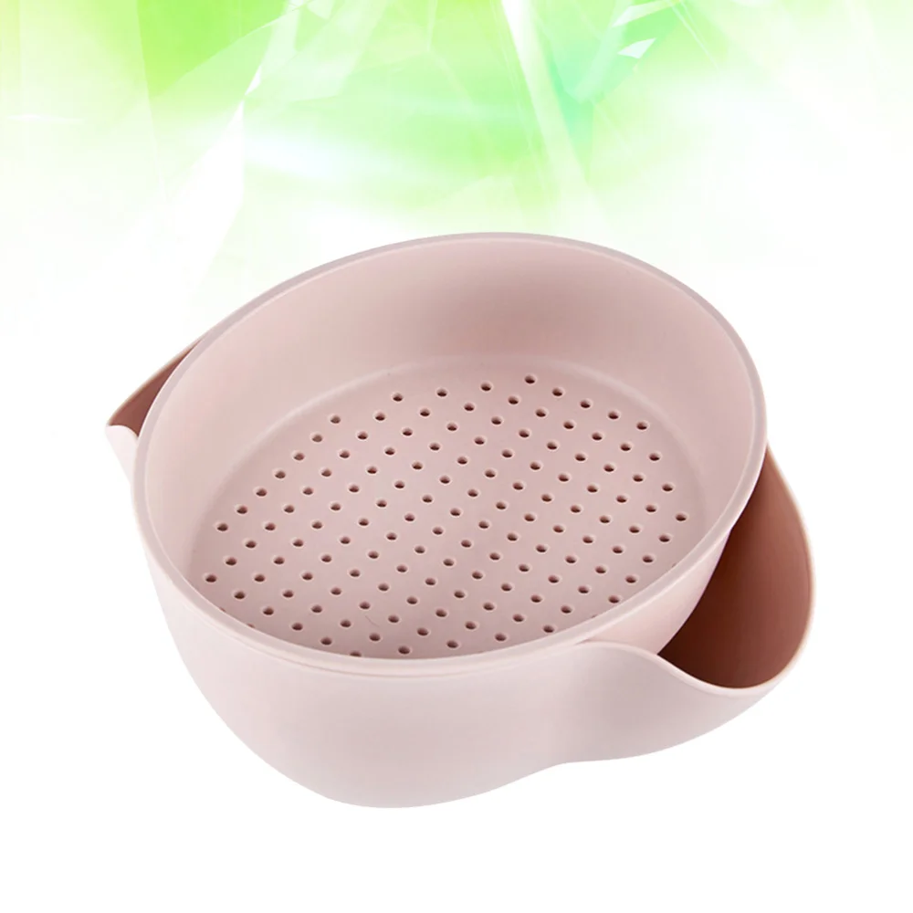 Многофункциональная пластиковая корзина для слива двухслойная мытья фруктов