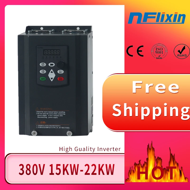 

nflixin 18.5KW 380V frequency converter inverter for three-phase 380V 12KW 14KW cnc spindle motor
