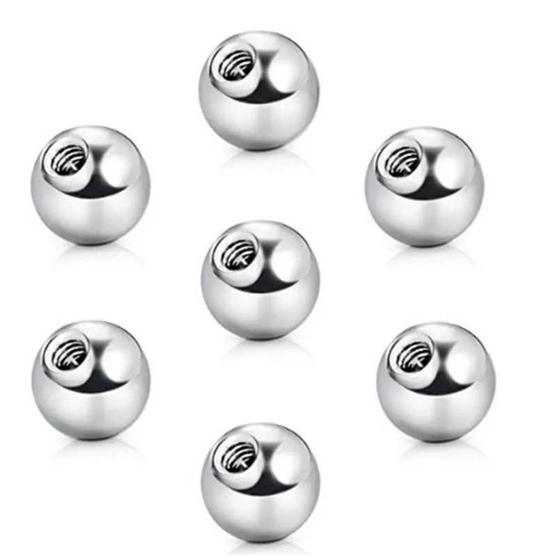 

10 шт. аксессуары для проколов из нержавеющей стали Круглый стальной шаровой Набор шнек перфорированная гайка аллергия Титановый стальной ш...