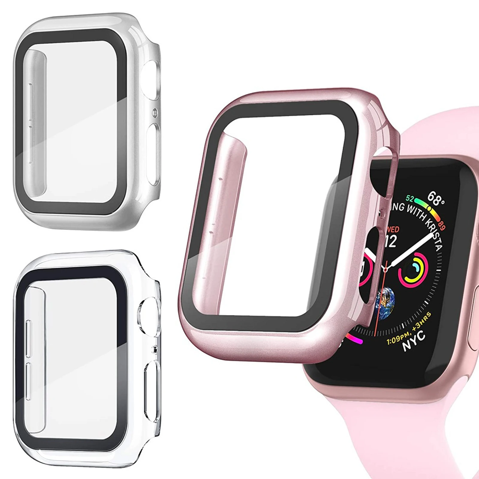 

3 Pack Case Ultra-Thin Scratch Resistant Bumper Cover Bumper Protector Smartwatch Accessories for Apple Watch Series