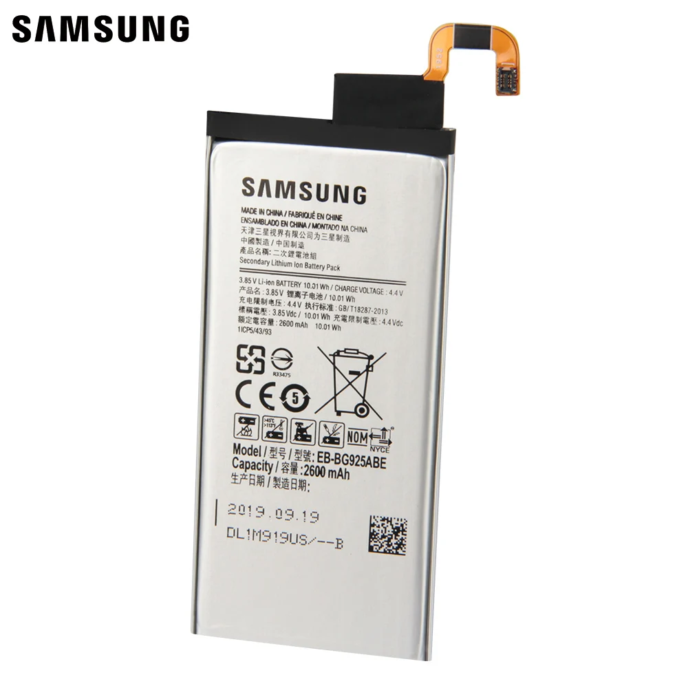 Оригинальный аккумулятор EB BG925ABE BG925ABA для Samsung GALAXY S6 край G925F G925S S6Edge G925V G9250 G925FQ G925A