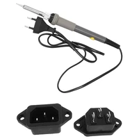 hot 5 pcs male plug power inlet sockets connectors with 60w adjustable electric temperature gun welding eu plug