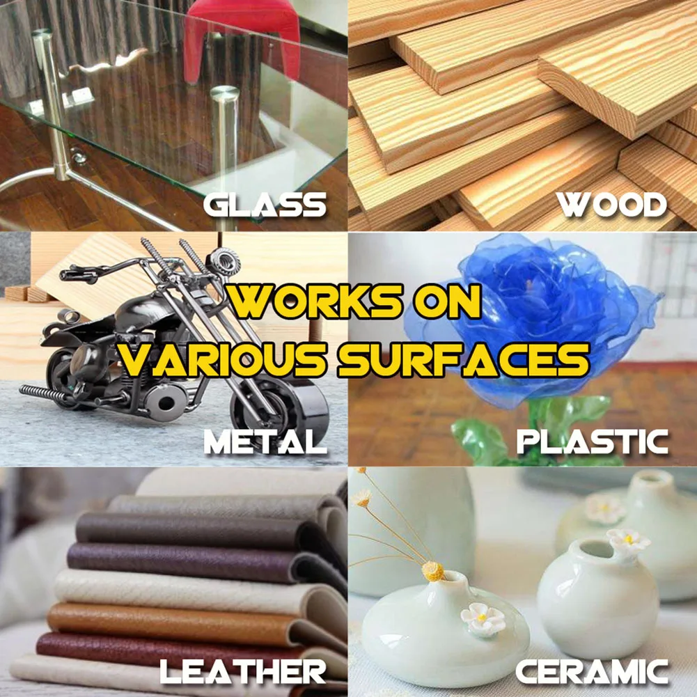 

Multi Purpose Adhesive Glue Plastic Wood Metal Rubber Tire Repair Glue Soldering Agent with Dropper 0.35/1.76 Oz d88