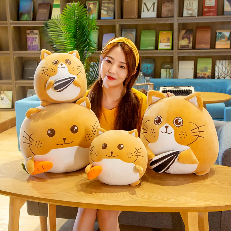Хороший Huggable горячий 1 шт 25 см/40 см мягкий плюшевый Толстый Круглый хомяк кукла