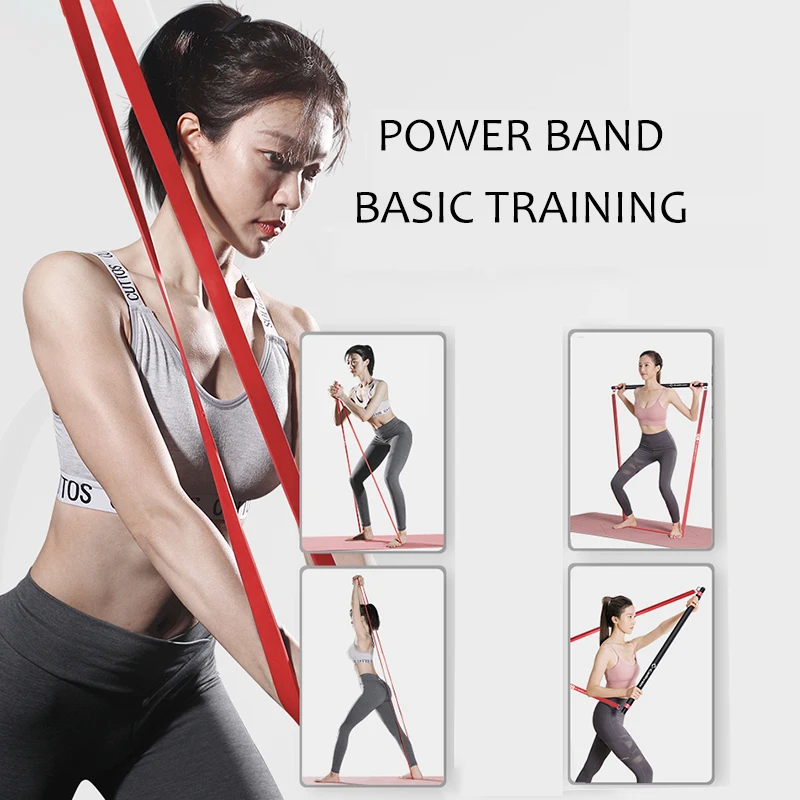 

Resistance Bands Men and Women elastic thigh bands for Exercise pilates Equipment Fitness Strength Training Weight Fitness Bar